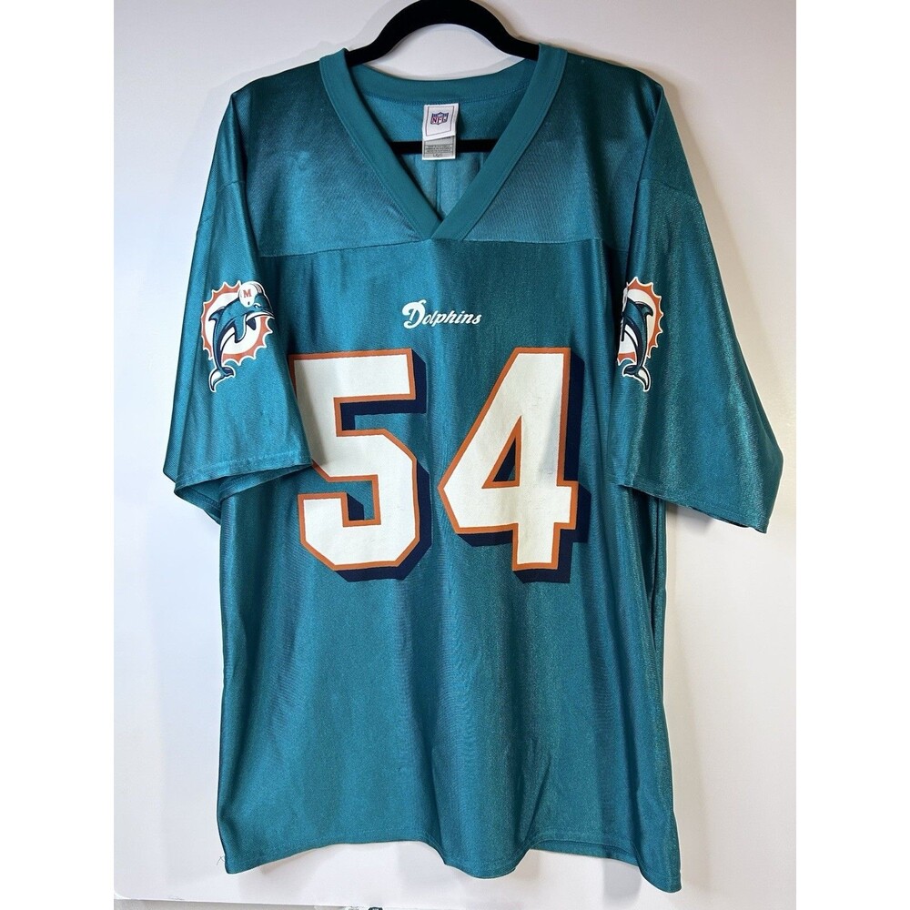 Vintage Y2K Zach Thomas #54 Miami Dolphins NFL Football Jersey Size L VTG